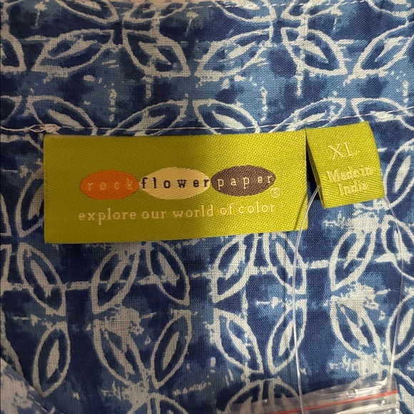 Chic Blue Patterned Long Sleeve Dress - Picture 3 of 3